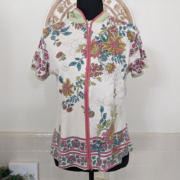 Vanilla Sugar | Tops | Vintage Vanilla Sugar Short Sleeve Zip Up